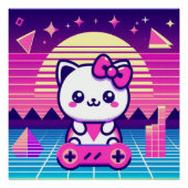 Poster Neon Kitty (Devant)