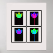 Poster Neon Lotus Glow (Devant)
