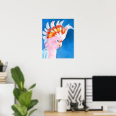 Poster Neon Mohawk - Cockatoo rose (Bureau à domicile)