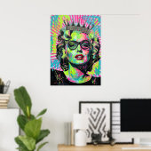 Poster Neon Monroe (Bureau à domicile)
