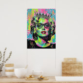 Poster Neon Monroe (Cuisine)