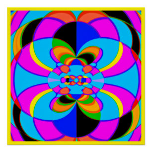 Poster Neon Motif Art frais et coloré