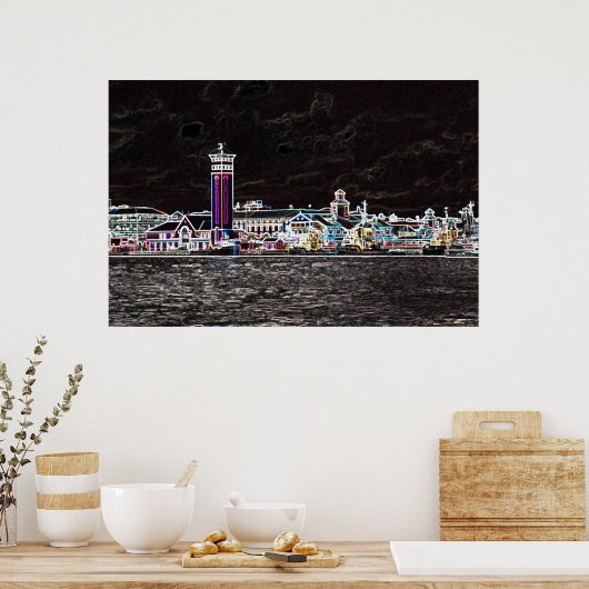 Poster Neon Nassau (Cuisine)