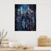 Poster Néon Panthère Allée de Minuit (Cuisine)