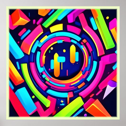 Poster Neon Pulse : une symphonie numérique (Devant)