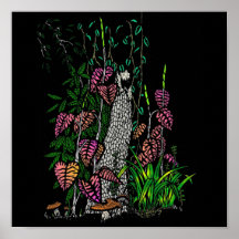 Neon Rain Forest Impressionniste couleur Art