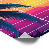 Poster Neon Retro Jaguar - Vibrant Synthwave 80s Animal D (Coin)