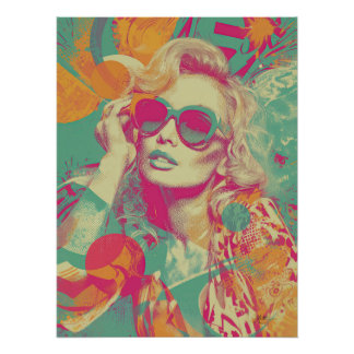 Poster Neon Retro Muse