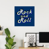 Poster Neon Rock et Roll (Bureau à domicile)