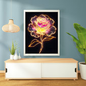 Poster Neon Rose