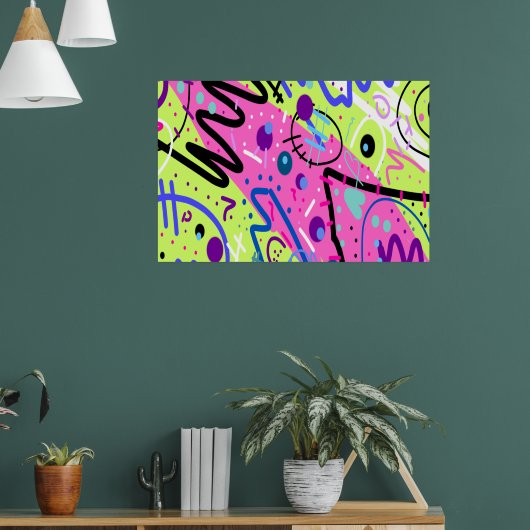 Poster Neon Sentiments Art Abstrait (Salon 1)