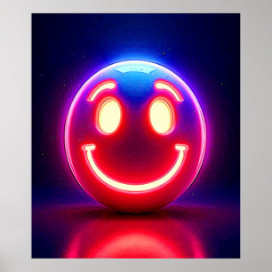 Poster Neon Smile : Joyeux Feu