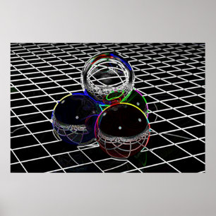 Poster Neon Spheres