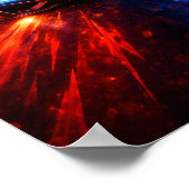 Poster Neon Split Speed Supercar – Red & Blue Energy Burs (Coin)