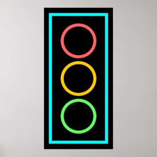 Poster Neon Stoplight