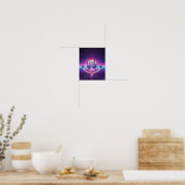 Poster Neon Synthwave Cityscape Phoenix Art Print (Cuisine)