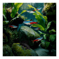 Neon Tetras Plecostomus Aquarium Fish Tank Amateur