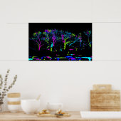 Poster Neon Trees Urban Skyline - ciel sombre (Cuisine)