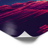 Poster Neon Tropical Escape - Futuristic Retro Art (Coin)