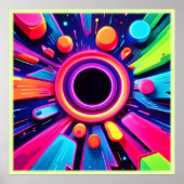 Poster Neon Vortex Art spatial Abstrait (Devant)