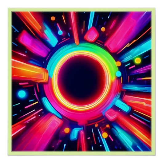 Poster Neon Vortex de l'Art Lumière (Devant)