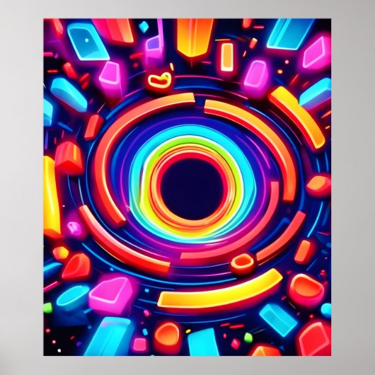 Poster Neon Vortex Odyssey (Devant)
