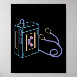 Poster Neon Walkman des années 80
