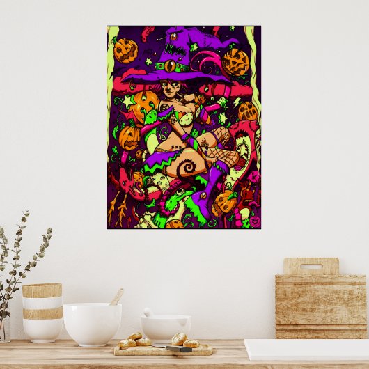 Poster Neon Witch (Cuisine)