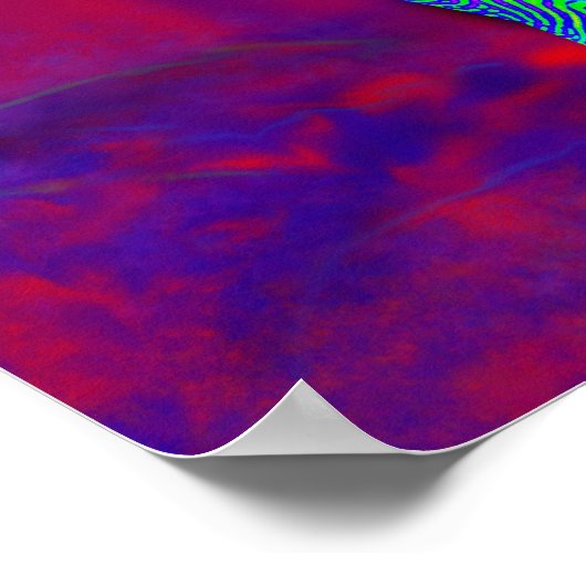 Poster neon zebra (Coin)