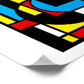 Poster Neoplastimajig - Rouge, Bleu, Jaune De Stijl Desig (Coin)