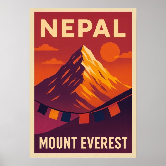 Poster Népal Mont Everest V05 (Devant)