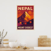 Poster Népal Mont Everest V05 (Cuisine)