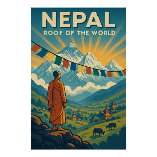 Poster Népal - Toit du Monde