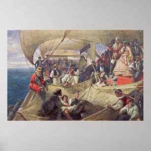Poster Neptune à bord du croisement de "Newcastle"