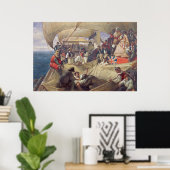 Poster Neptune à bord du "Newcastle" traversant (Bureau à domicile)