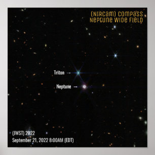 Poster Neptune NIRCam Wide James Webb Telescope JWST
