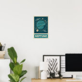 Poster Neptune Retro Galaxy UFO (Bureau à domicile)