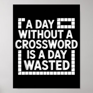 Poster Nerd de jeu de mots de mots croisés drôle