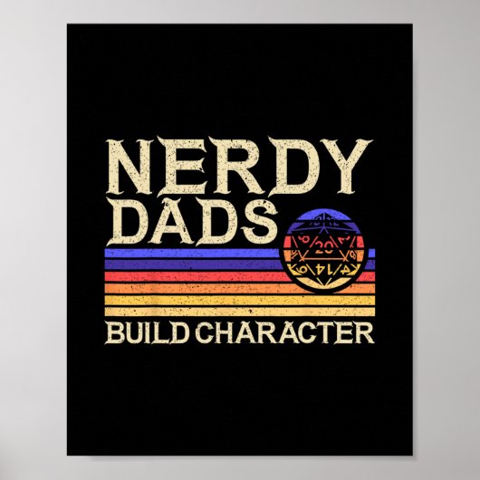 Poster Nerdy Dad Rpg Gaming D20 Tabletop Games Funny Rpg  (Devant)