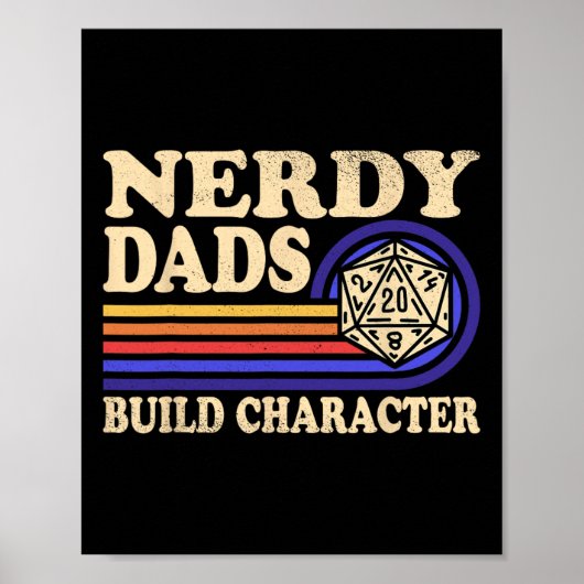 Poster Nerdy Dad Rpg Gaming D20 Tabletop Games Funny Rpg  (Devant)