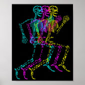Poster Nerdy Skeleton Bones Labeled Funny Halloween Human (Devant)