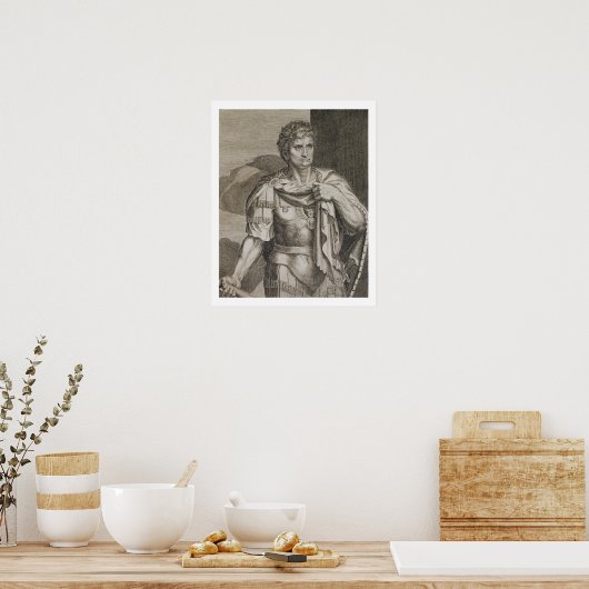 Poster Nero Claudius César Empereur de Rome 54-68 ans apr (Cuisine)