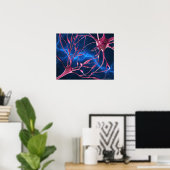 Poster Nerve synapses, computer artwork. (Bureau à domicile)