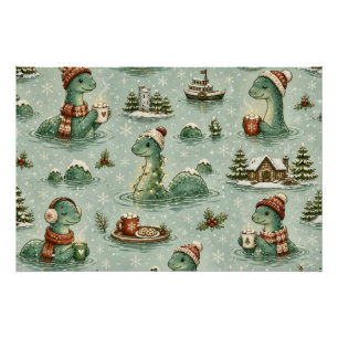 Poster Nessie de Noël Monstre du Loch Ness Confortable Cr