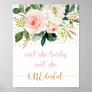 Poster N'est-elle pas magnifique Boho Floral premier anni