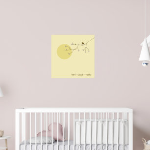 Poster Nesting Birds Family Baby Nursery Art Imprimer