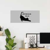 Poster N'éteignez pas l'affiche amusante du chat (Bureau à domicile)
