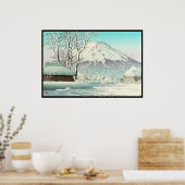Poster Nettoyage après neige à Oshiono Hasui Kawase (Cuisine)