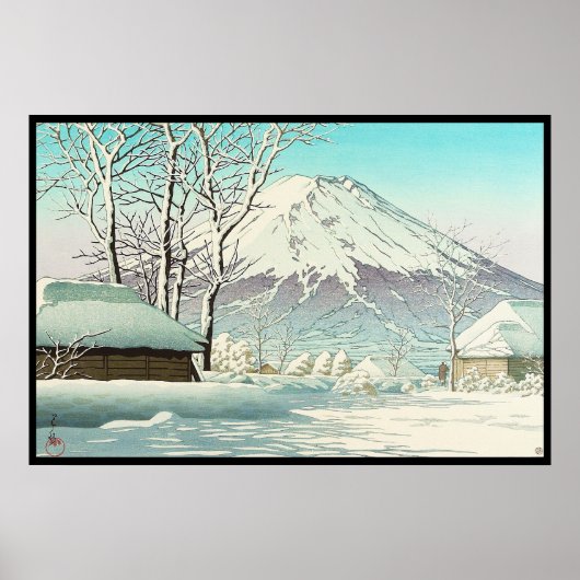 Poster Nettoyage après neige à Oshiono Hasui Kawase (Devant)