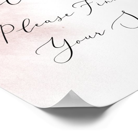 Poster Nettoyage aquarelle | Blush S'Il Vous Plaît Trouve (Coin)